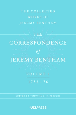 Book cover for The Correspondence of Jeremy Bentham, Volume 1