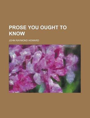 Book cover for Prose You Ought to Know
