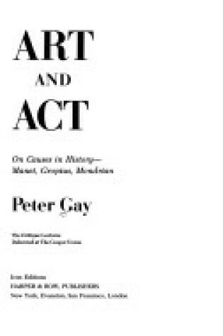Cover of Art and Act