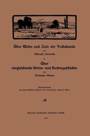 Cover of Über Wesen und Ziele der Volkskunde