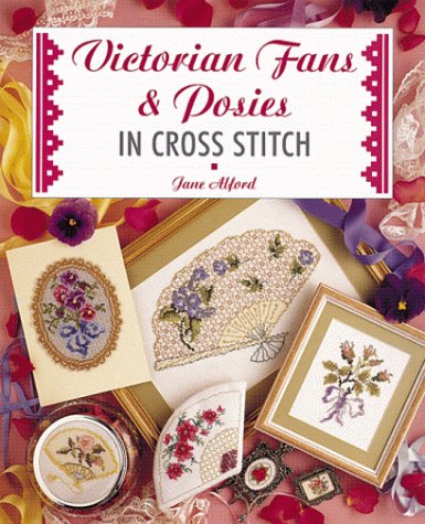 Book cover for Victorian Fans and Posies in Cross Stitch