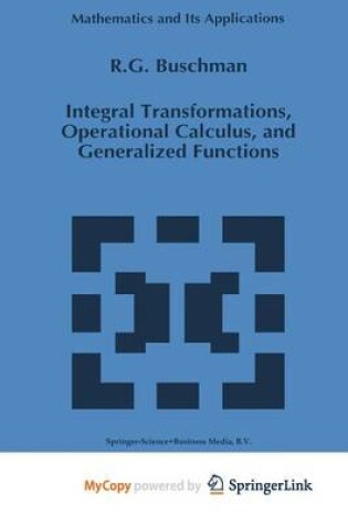 Cover of Integral Transformations, Operational Calculus, and Generalized Functions