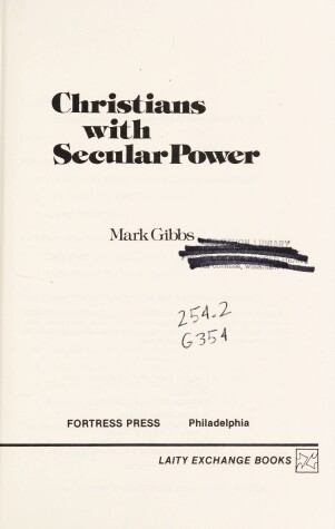 Book cover for Christians with Secular Power