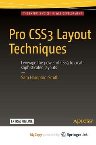 Cover of Pro Css3 Layout Techniques