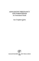 Cover of Adolescent Pregnancy and Parenthood