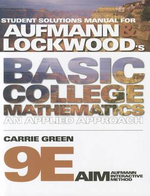 Book cover for Student Solutions Manual for Aufmann/Lockwood's Basic College Mathematics, 9th