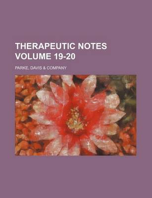 Book cover for Therapeutic Notes Volume 19-20