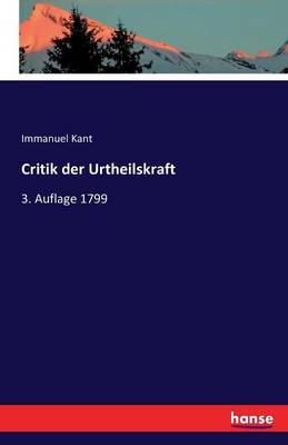 Book cover for Critik der Urtheilskraft