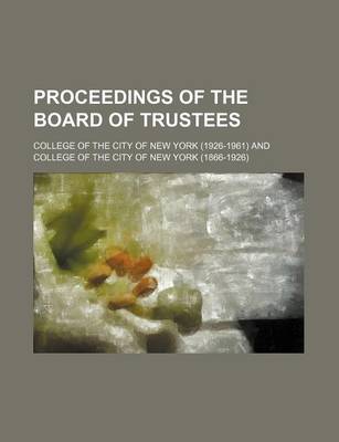 Book cover for Proceedings of the Board of Trustees