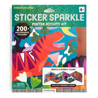 Book cover for Dinosaur Land Sticker Sparkle Poster Activity Kit