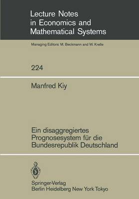 Cover of Ein Disaggregiertes Prognosesystem fur die Bundesrepublik Deutschland