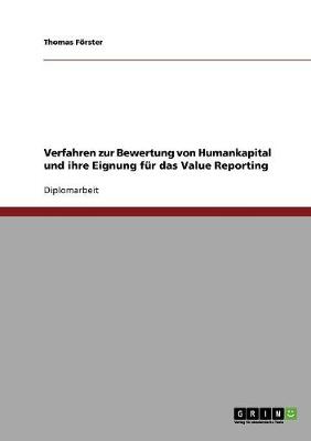 Book cover for Verfahren zur Bewertung von Humankapital und ihre Eignung fur das Value Reporting