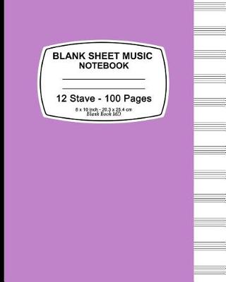 Book cover for Blank Sheet Music Notebook (Purple)