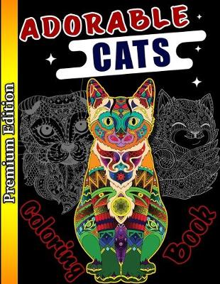 Book cover for Adorable Cats Coloring Book