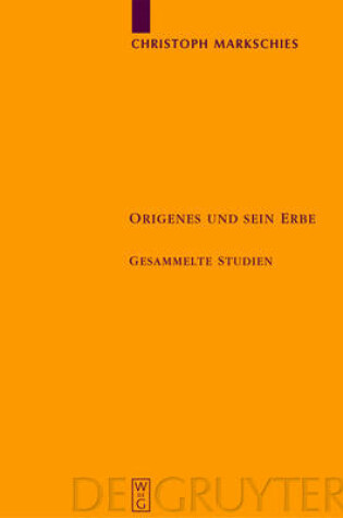 Cover of Origenes und sein Erbe