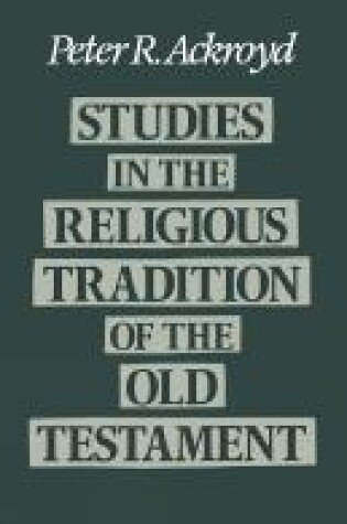 Cover of Studies in the Religious Tradition in the Old Testament