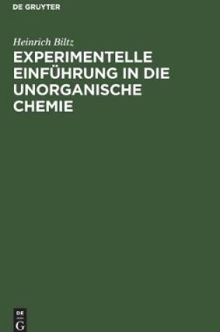 Cover of Experimentelle Einführung in Die Unorganische Chemie