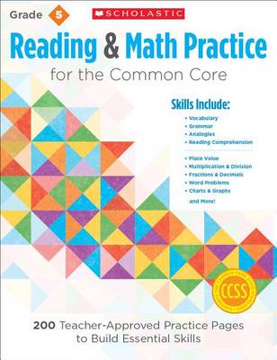 Book cover for Reading & Math Practice: Grade 5