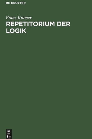 Cover of Repetitorium Der Logik