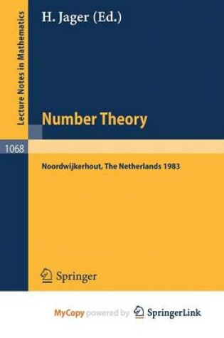Cover of Number Theory, Noordwijkerhout 1983