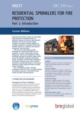 Cover of Residential Sprinklers for Fire Protection