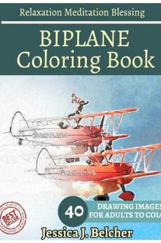 Cover of BIPLANE Coloring book for Adults Relaxation Meditation Blessing