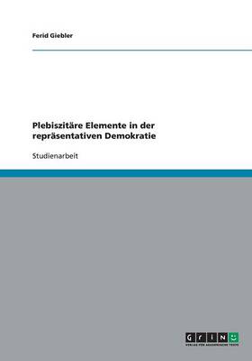 Book cover for Plebiszit re Elemente in Der Repr sentativen Demokratie