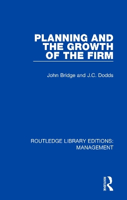 Book cover for Planning and the Growth of the Firm