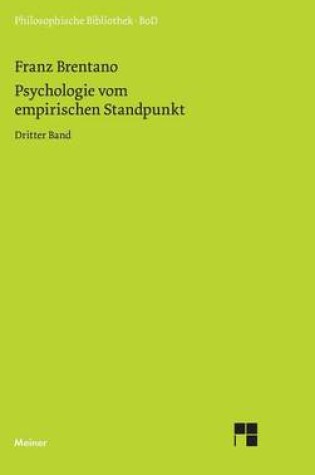 Cover of Psychologie vom empirischen Standpunkt / Psychologie vom empirischen Standpunkt