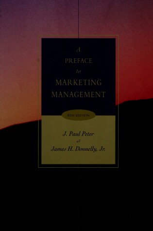 Cover of Preface to Marketing Management