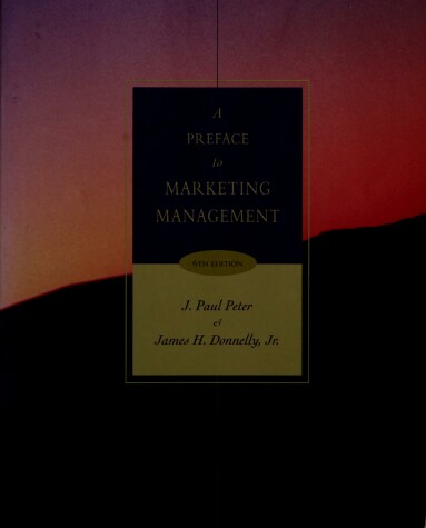 Book cover for Preface to Marketing Management