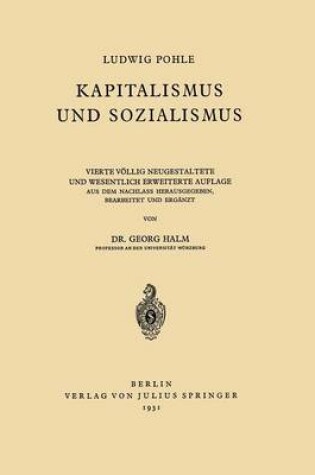 Cover of Kapitalismus und Sozialismus