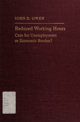 Cover of Reduced Working Hours CB