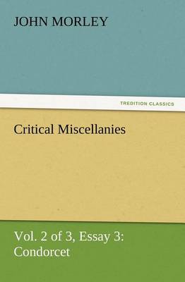 Book cover for Critical Miscellanies (Vol. 2 of 3) Essay 3