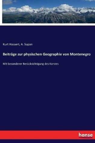 Cover of Beitrage zur physischen Geographie von Montenegro