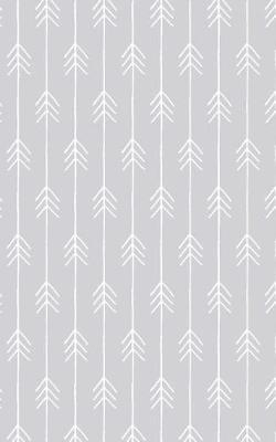 Book cover for Pale Gray Chevron Arrows - Lined Notebook with Margins - 5x8