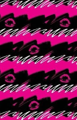 Book cover for Bullet Journal Pink Lips - Abstract Pink and Black Pattern