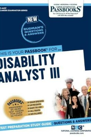 Cover of Disability Analyst III (C-4457)