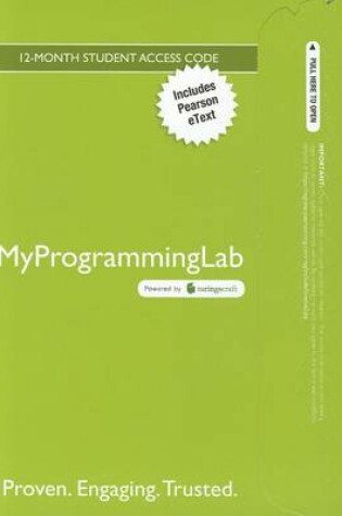 Cover of MyLab Programming with Pearson eText -- Access Card -- for Introduction to Programming Using Python