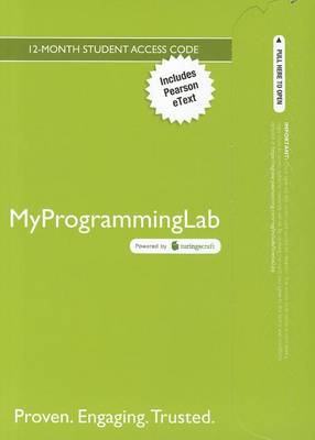 Book cover for MyLab Programming with Pearson eText -- Access Card -- for Introduction to Programming Using Python