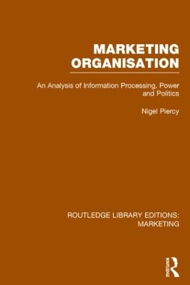 Cover of Marketing Organisation (RLE Marketing)