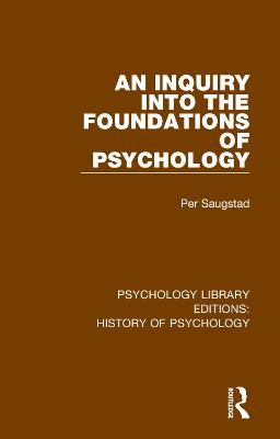 Book cover for Psychology Library Editions: History of Psychology