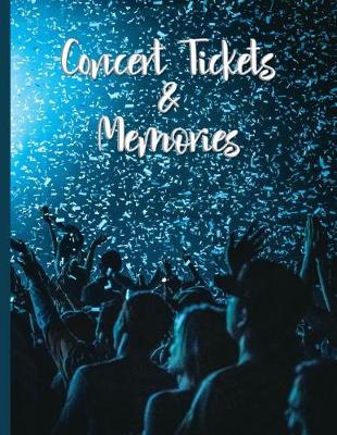 Book cover for Crowd with Falling Confetti in Blue - Concert Ticket and Memories