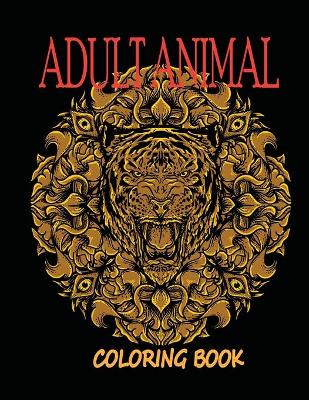 Book cover for Adult Animal Coloring Book