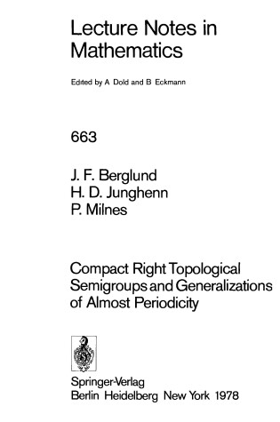 Cover of Compact Right Topological Semigroups and Generalizations of Almost Periodicity