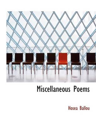 Book cover for Miscellaneous Poems