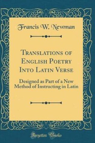 Cover of Translations of English Poetry Into Latin Verse