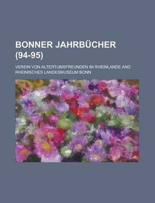 Book cover for Bonner Jahrbucher (94-95)