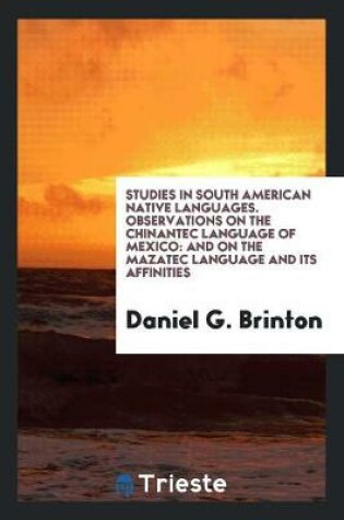 Cover of Studies in South American Native Languages