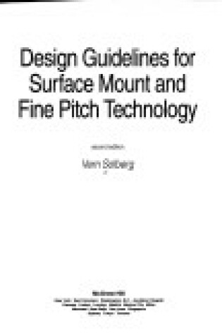 Cover of Design Guidelines for Surface Mount and Fine Pitch Technology